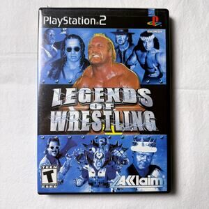 Legends of Wrestling Near Mint Playstation PS2 Game CIB - Tested Working